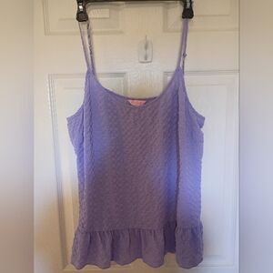 Lilly Pulitzer Purple Textured Tank Top EUC XL Killer Price!!